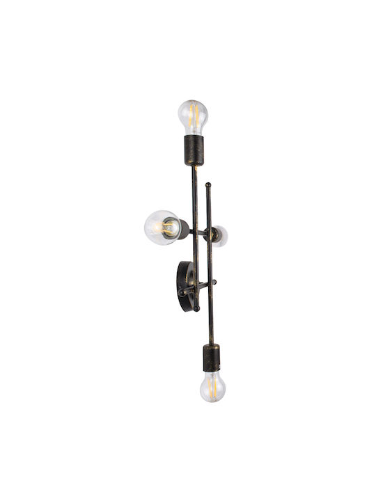 GloboStar Piping Industrial Wall Lamp with E27 Lamp Bulb Base Bronze 40.5x52cm