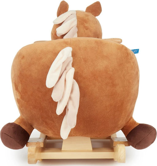Bieco Fabric Rocking Toy Horse for 9+ months with Max Load Capacity 26kg Brown