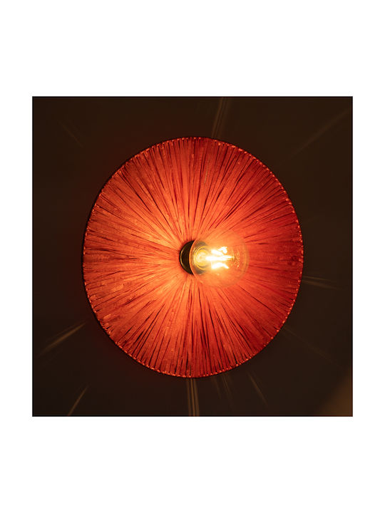 GloboStar Colombo Vintage Lamp Wall with Socket E27 Red 40x9x9cm