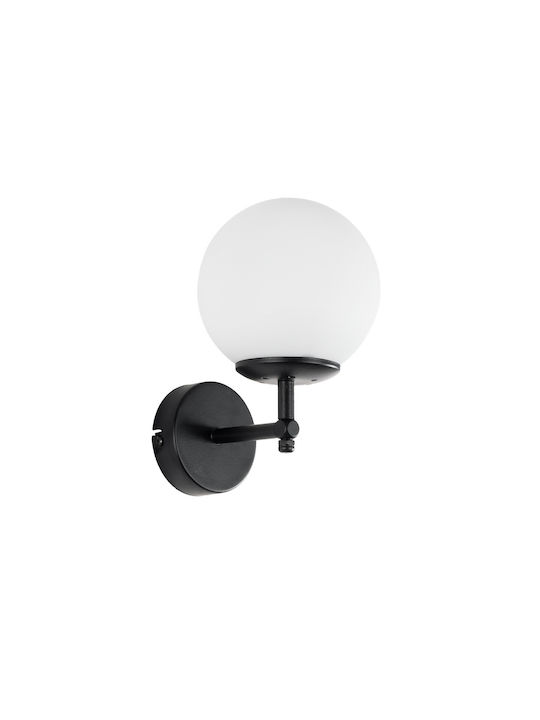GloboStar Dalph Vintage Φωτιστικό Τοίχου με Ντουί E27 Μαύρο 15x18x24.5εκ.