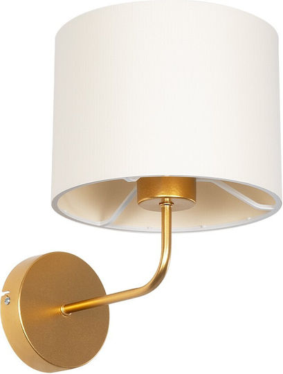 GloboStar Ralph Vintage Φωτιστικό Τοίχου με Ντουί E27 Χρυσό 26x29εκ.
