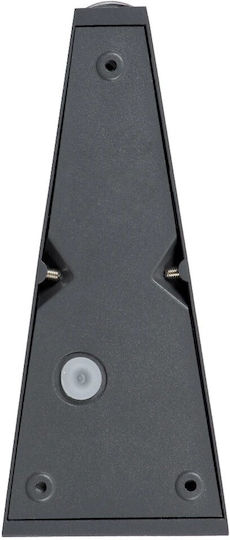 GloboStar Triande Επιτοίχια Εξωτερική Πλαφονιέρα LED IP65 10W με Φυσικό Λευκό Φως Διπλής Δέσμης 8.5x8.5x20εκ. Ανθρακί