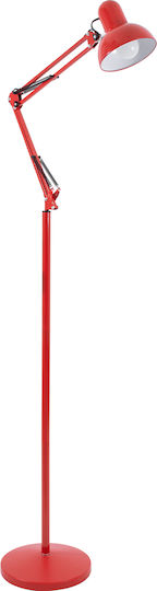 GloboStar Audrey Vintage Lampa de podea Î190xL27.5cm. cu Soclu pentru Bec E27 Roșu