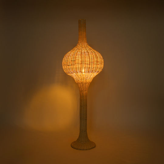 GloboStar Aladdin Lampa de podea Î120xL40cm. cu Soclu pentru Bec E27 Bej