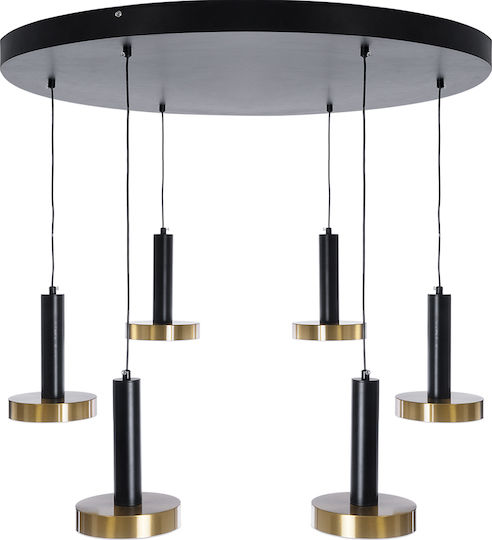 GloboStar Zane Deckenleuchte 80cm Schwarz mit Integrierter LED und Fernbedienung