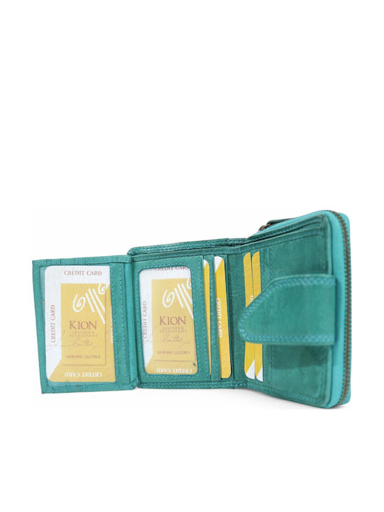 Small Leather Women's Wallet Classic Turquoise