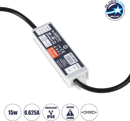 Einstellbar Dimmbar LED-Netzteil Wasserdicht IP68 Leistung 15W mit Ausgangsspannung 24V 60960