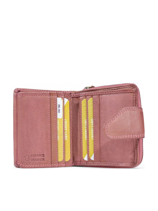 Small Leather Women's Wallet Pink