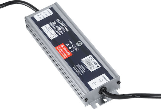 GloboStar Einstellbar Dimmbar LED-Netzteil Wasserdicht IP68 Leistung 150W mit Ausgangsspannung 24V