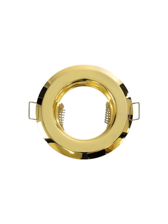 GloboStar DELTA Round Metallic Frame for Spot GU10 Gold 83x83cm. 1pcs