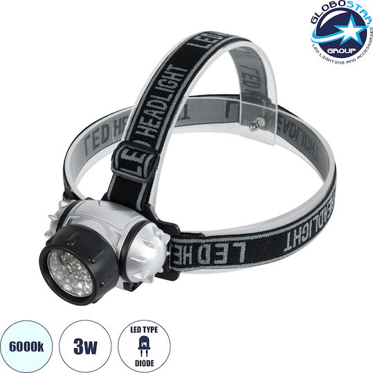 GloboStar Φακός Κεφαλής LED IP44 με Μέγιστη Φωτεινότητα 1000lm