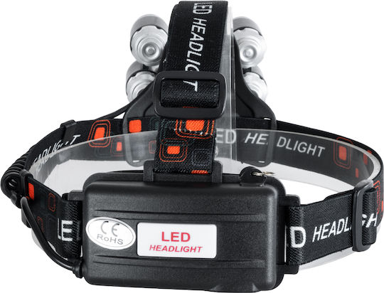 GloboStar Rechargeable Headlamp LED IP44 with Maximum Brightness 5000lm XML2-T6 50pcs Black