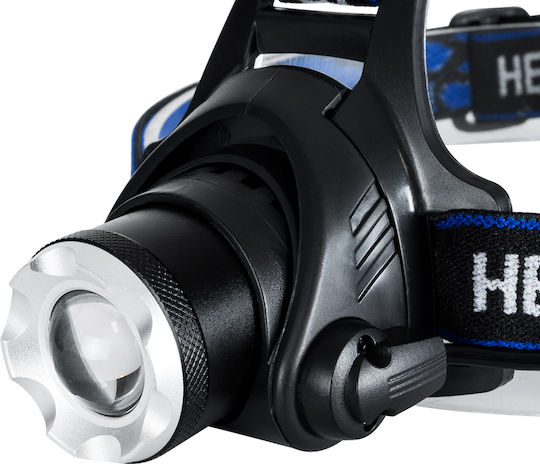 GloboStar Rechargeable Headlamp LED IP44 with Maximum Brightness 1800lm XML2-T6 100pcs Black