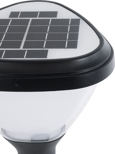 GloboStar Σετ 4 Ηλιακά Φωτιστικά Δαπέδου Φανάρια 10W 180lm Ψυχρό Λευκό 6000K με Φωτοκύτταρο IP65 26x26x60εκ.