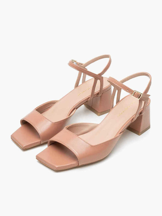 Leder Sandalen Beige