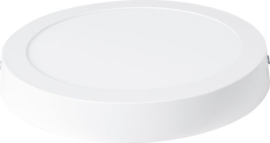 GloboStar Rund Draußen LED Panel 20W mit Kaltweiß Licht 6000K