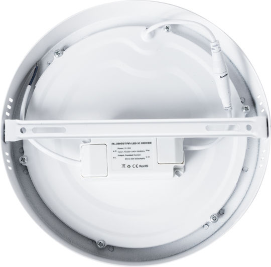 GloboStar Rund Draußen LED Panel 20W mit Kaltweiß Licht 6000K
