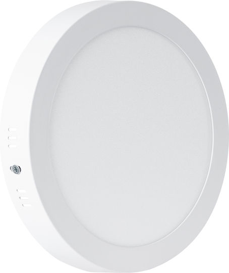 GloboStar Rotund În aer liber Panou LED Putere 20W cu Alb Natural Lumini 22.2x22.2cm.