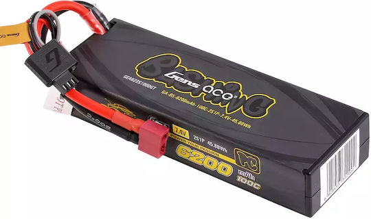 Gens Ace Bashing Μπαταρία Li-Po 7.4V 6200mAh 100C 2S T-Plug για Τηλεκατευθυνόμενο