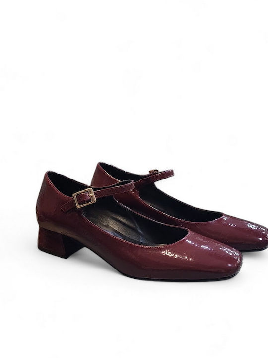 Patent Leather Ballerinas Burgundy
