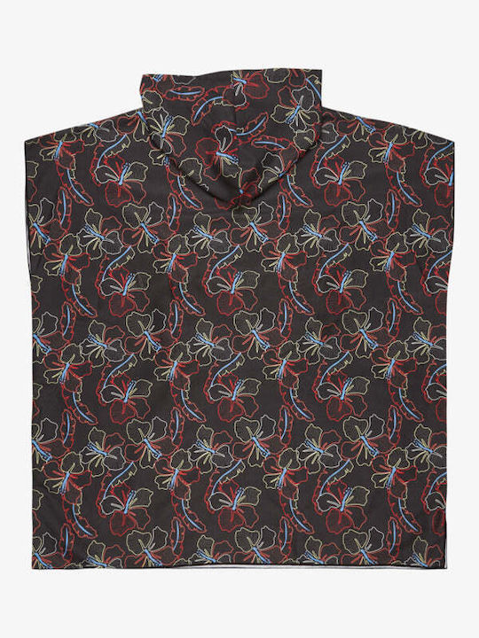 Roxy Confetti Beach Poncho From Gray Microfiber