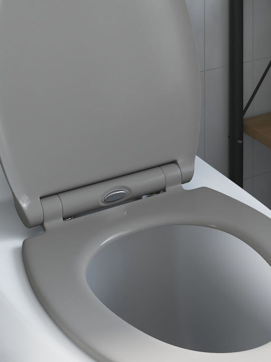 vidaXL Toilettenbrille Soft-Close Kunststoff Gray