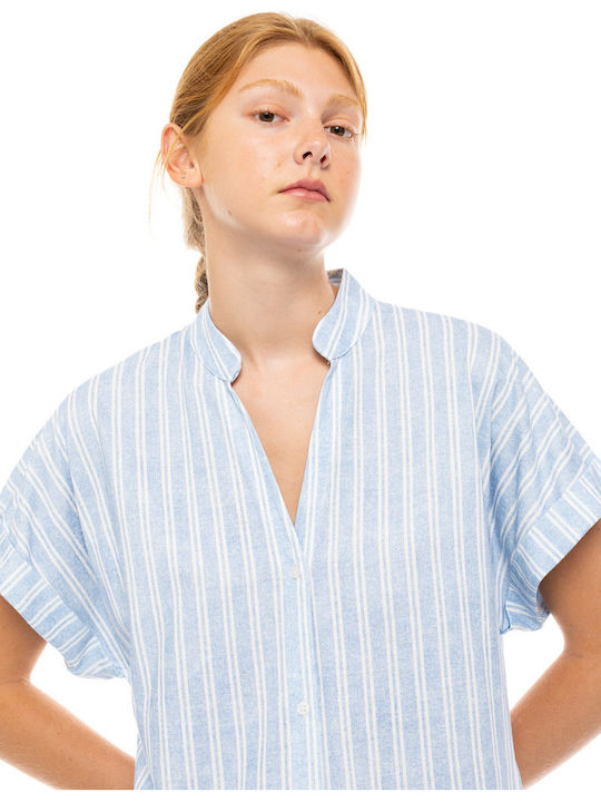 Pink Label Summer Women's Nightdress Light Blue