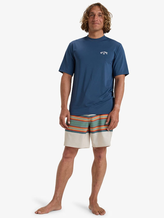 Billabong Arch UPF 50+ Men's Short Sleeve Sun Protection Shirt Blue