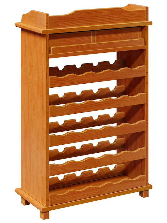 Vidaxl Wine Rack 90x60x30cm Solid Pine Wood 1 Piece Brown