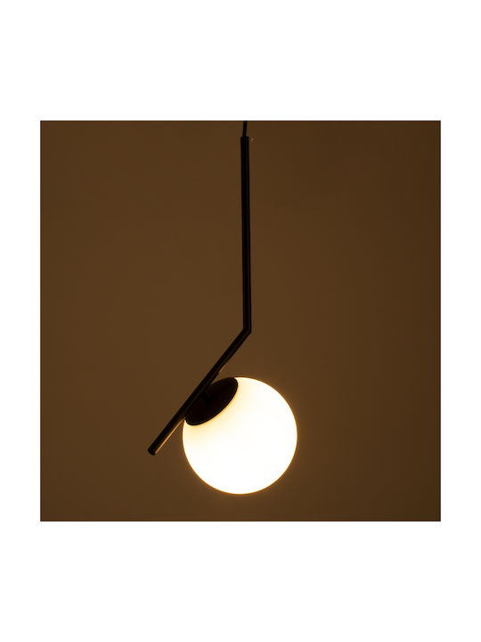GloboStar Monroe Pendant Light Black Ball with Socket E27 40x21x49cm
