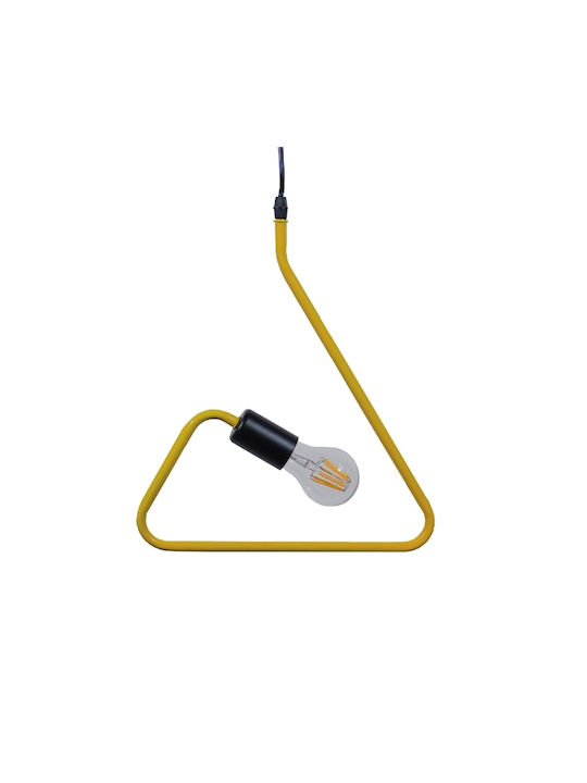 GloboStar Libby Pendant Light Yellow Grid with Socket E27 32x32x100cm