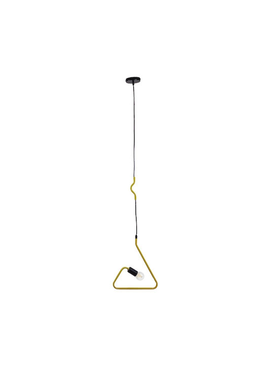 GloboStar Libby Pendant Light Yellow Grid with Socket E27 32x32x100cm