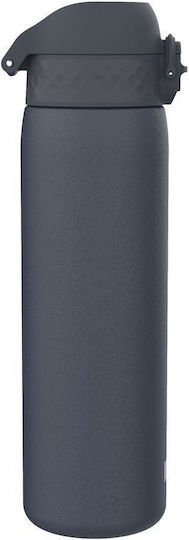 Ion8 Slim Water Bottle Ash Navy Stainless Steel 500ml