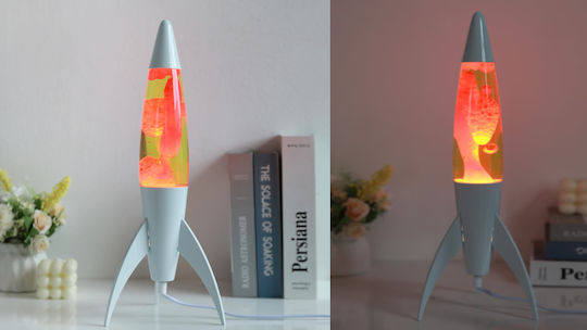Total Gift Lustră Decorativă Lampă de lavă Galben