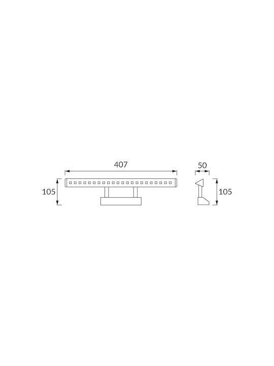 Horoz Electric Albatros-4 Modern Leuchte Wand mit Integrierter LED und Neutralweißes Licht Silber