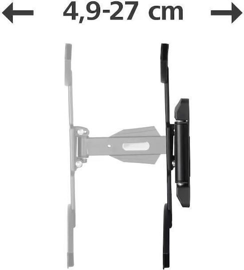 HAMA 00220833 Suport TV Montat Pe Perete Cu Braț De Extensie Până La 65" Și 35kg Negru