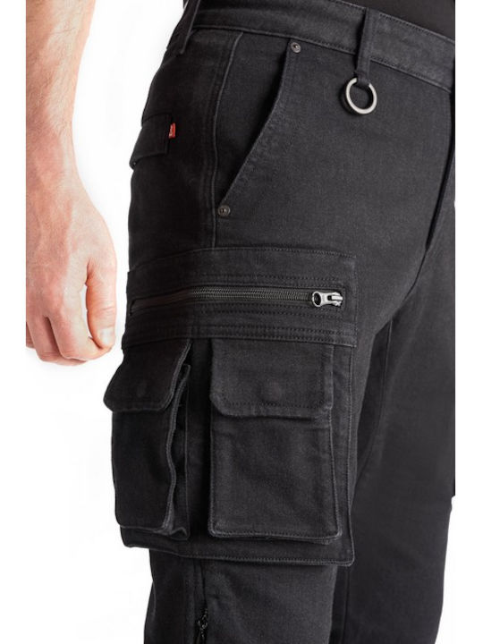 Pando Moto Bărbați Pantaloni Motocicletă Cordura 4 Anotimpuri Negru