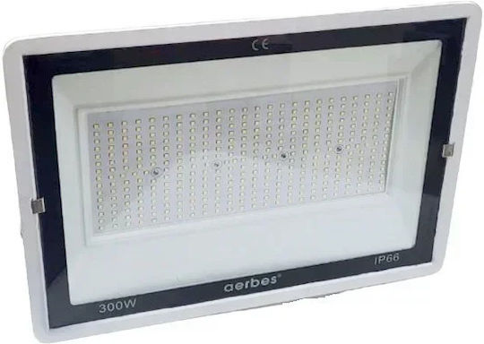 Aerbes Στεγανός Ηλιακός Προβολέας LED 300W Ψυχρό Λευκό 6500K IP66