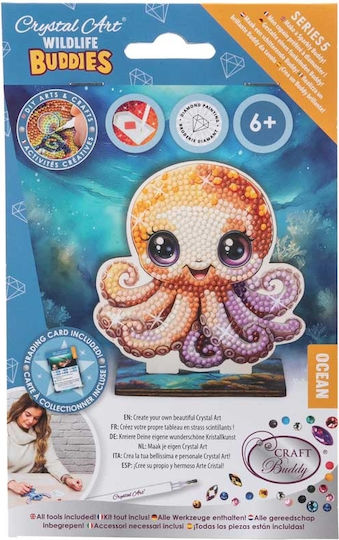 Diamond Painting Kit Craft Buddy Crystal Art Buddies Oktopus 7 Teile