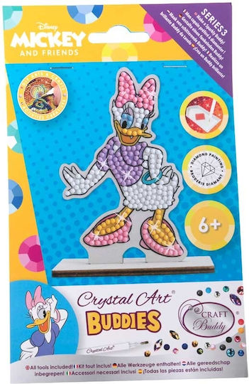 Комплект за диамантено рисуване Craft Buddy Crystal Art Buddies Daisy Duck 7 части