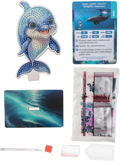 Комплект за диамантено рисуване Craft Buddy Crystal Art Buddies Делфин 7 части