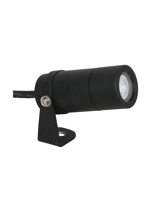 Gekas Gekas Außenstehlampe Projektor LED Außenbereich 3W mit Warmes Weiß Licht IP65 Schwarz