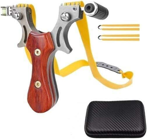 Set de Foarfeci Metalice Tăiate cu Laser 9 Mm Bile Metalice 12 Cm Mâner Curbat din Lemn Carcasă Maro Inclusă