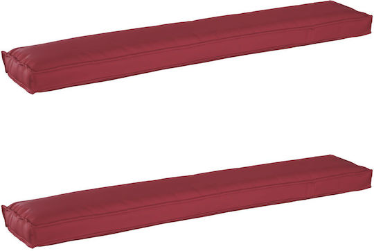 vidaXL Sitzbank-Kissen Burgundisch 2Stücke 40x200cm