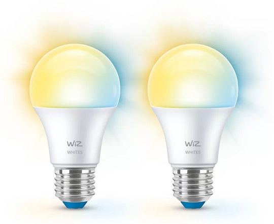 WiZ Smart Λάμπα LED για Ντουί E27 και Σχήμα A60 Ρυθμιζόμενο Λευκό Dimmable