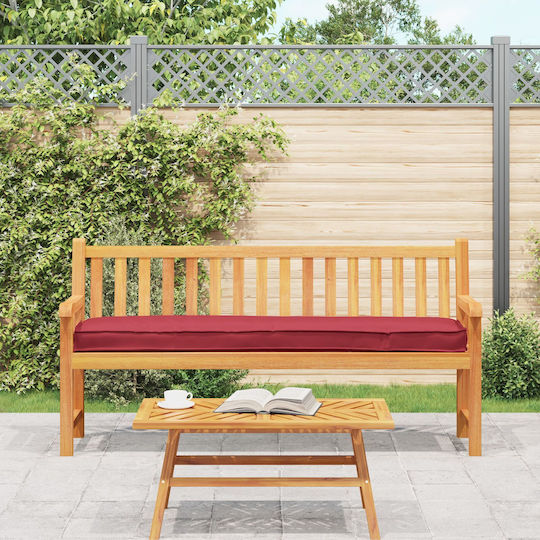 vidaXL Pernă Waterproof Pentru Bancă De Perne Pentru Scaune De Grădină Burgundy 2 Buc 40x200 cm