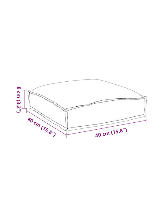 vidaXL Gray Bench Cushion for Pallet 6 Pieces 40x40cm
