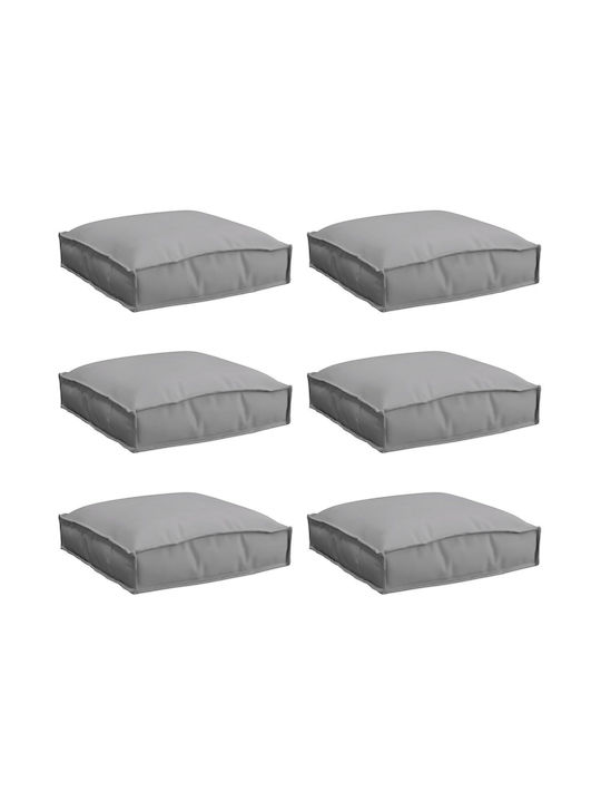 vidaXL Gray Bench Cushion for Pallet 6 Pieces 40x40cm