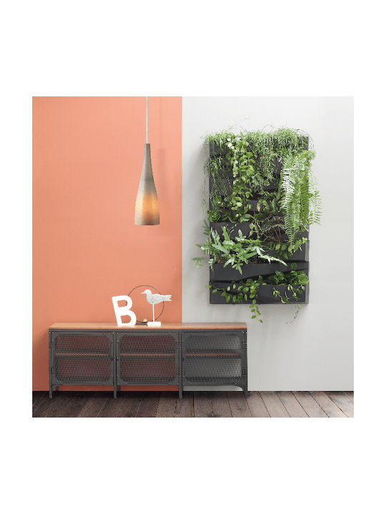 Marhome Cascade Garden Set 2 Planters Plastic Charcoal