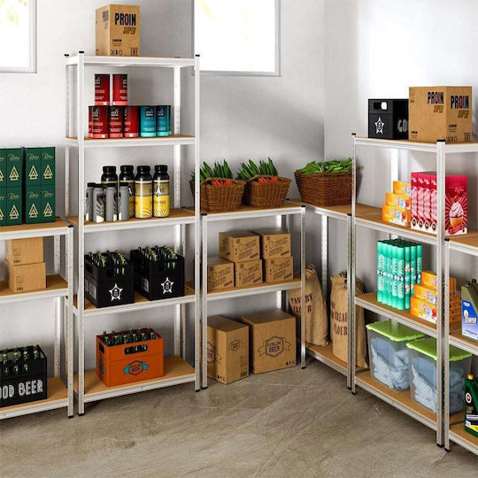 Dexion Galvanized Shelf 90x50x180cm With 5 Shelves Total Load Capacity 875kg